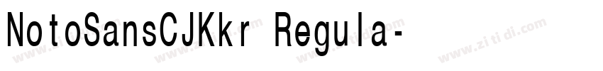 NotoSansCJKkr Regula字体转换
